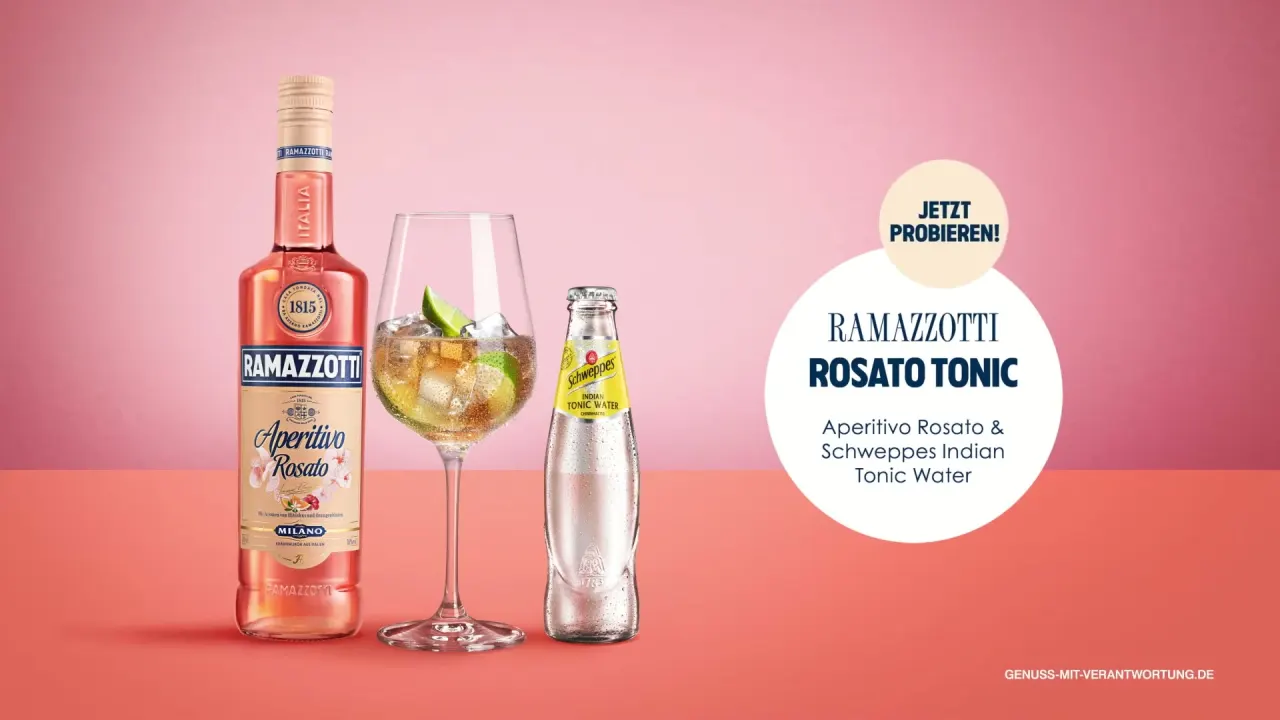 Still: Ramazzotti Rosato Tonic – Food & Beverage